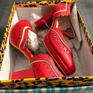 Bettie Paige Red Pinup Heels